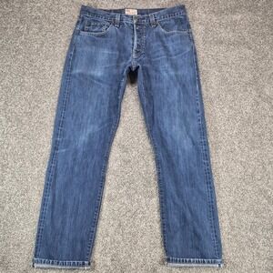 Fossil Selvedge Denim Jeans Mens 32x30 Blue Straight Leg Cotton Made in USA